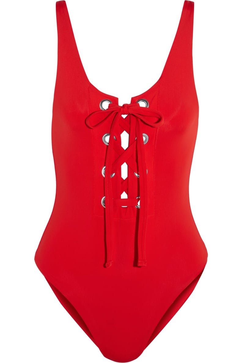 Mara Hoffman Lace-Up Swimsuit