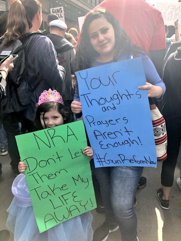 Kids Holding Signs at March For Our Lives