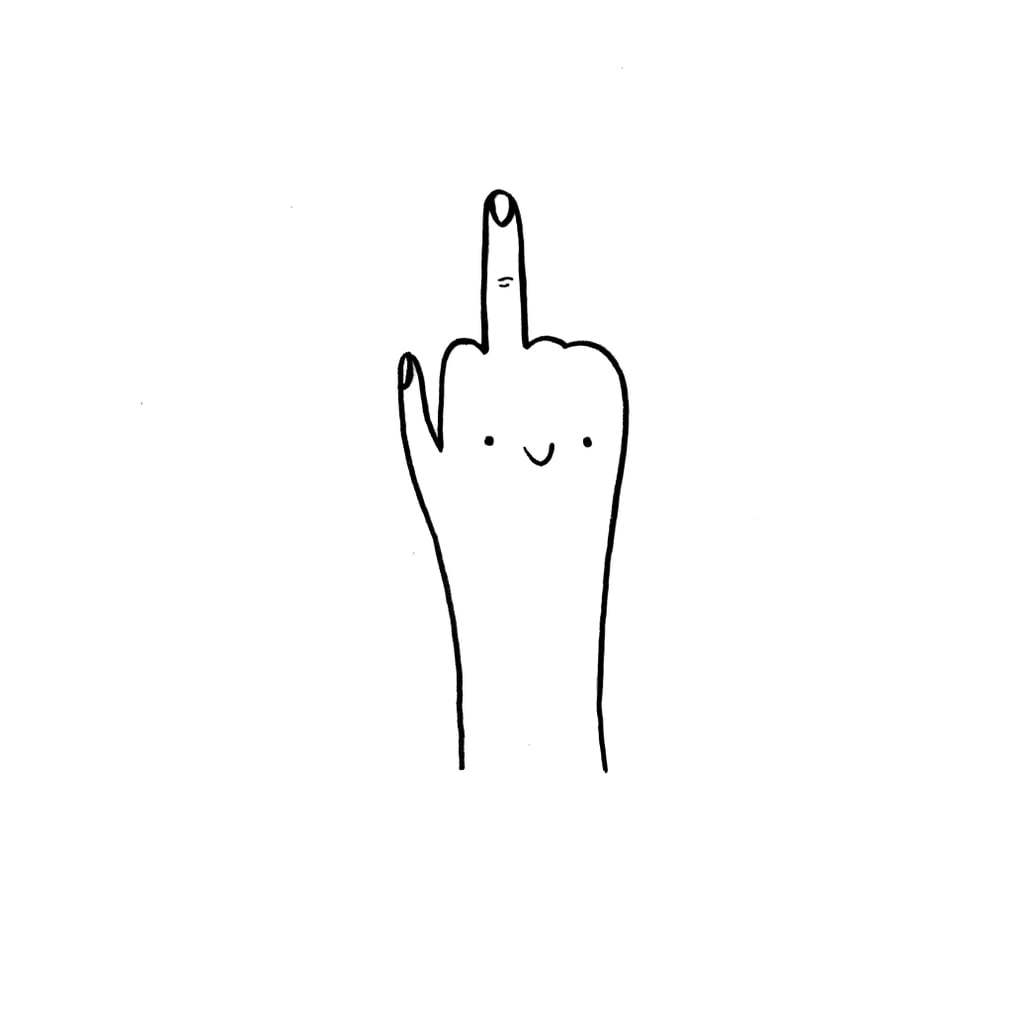 middle finger buttons