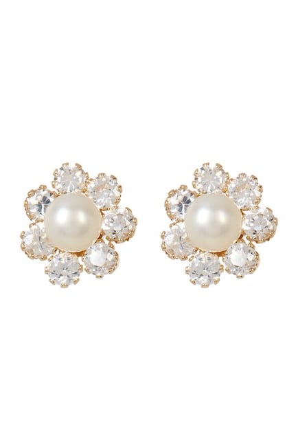 Candela Freshwater Pearl Flower Stud Earrings