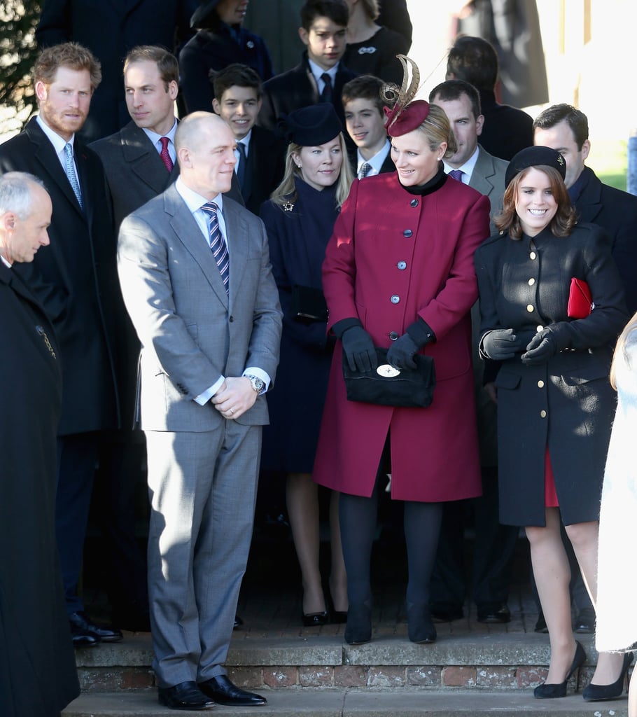 Zara and Mike joined their family, including Prince William and Prince Harry, for Christmas Day services in 2013.