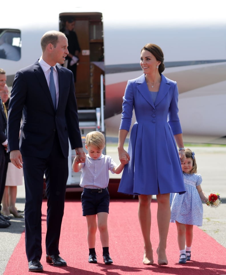 Kate and Her Family Arrived in Germany All Dressed in Shades of Blue