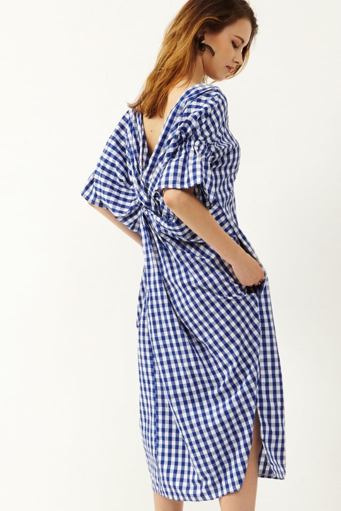 Storets Mira Back-twisted Gingham Dress