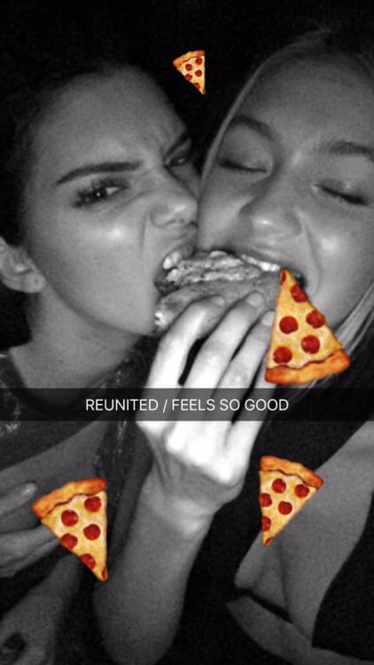 Gigi Hadid On Snapchat Itsgigihadid 99 Celebrities You Should Be Following On Snapchat Popsugar Celebrity Photo 35