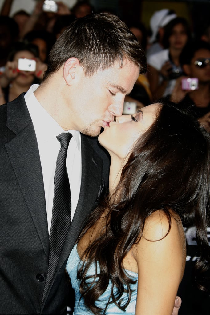 Channing kissed Jenna for the cameras in August 2009.