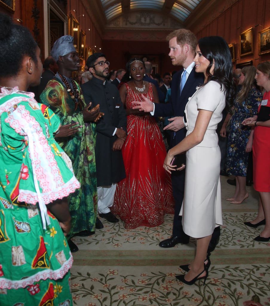 Meghan Markle Pink Prada Dress at Queen's Leader Awards 2018