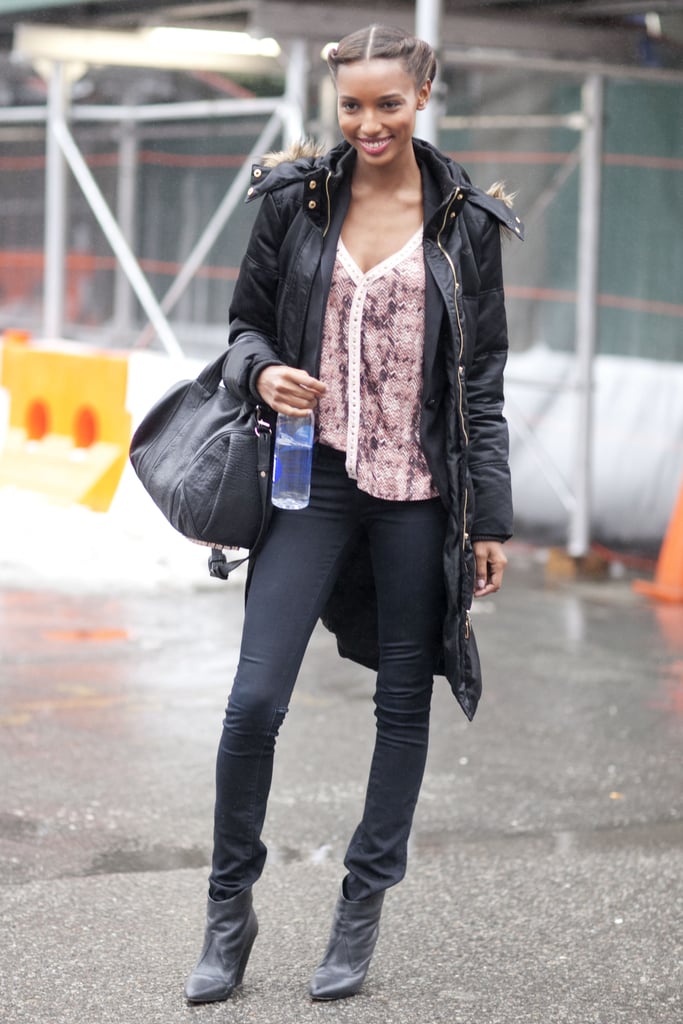 Cool-girl street wear, like a Wang Rocco duffel bag, got a flash of print on an easy blouse for contrast.
Cool-girl street wear, like a Wang Rocco duffel bag, got a flash of print on an easy blouse for contrast.