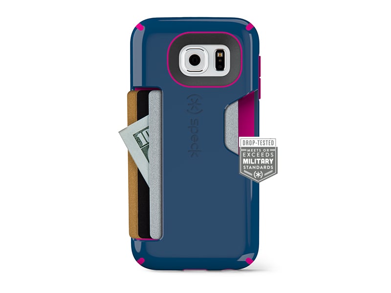 Speck CandyShell Card Case in Deep Sea Blue ($40)