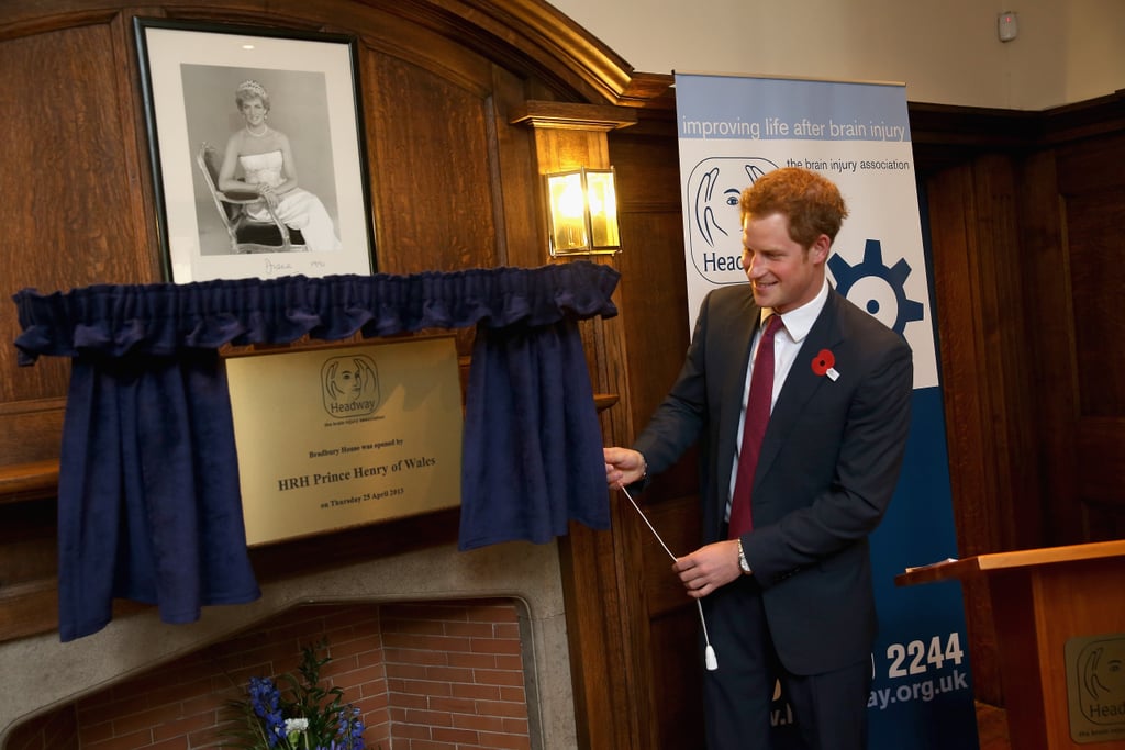 Another cause Harry has taken over form his mother is Headway, the charity that works with those who have suffered brain injuries. Diana became patron in 1991, and Harry made a visit in 2013 when he opened their new headquarters in Nottingham.