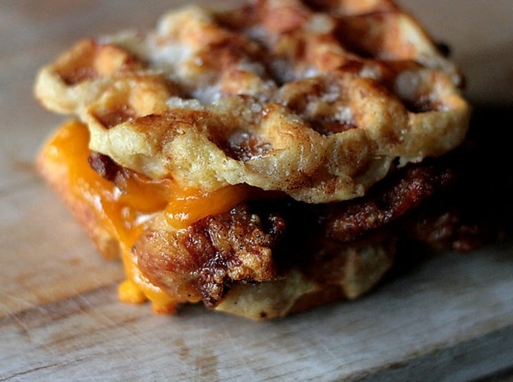 Fried Chicken and Waffle Grilled Cheese