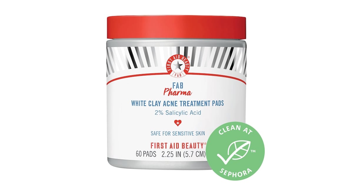 First Aid Beauty FAB Pharma White Clay Acne Treatment Pads 2 Salicylic