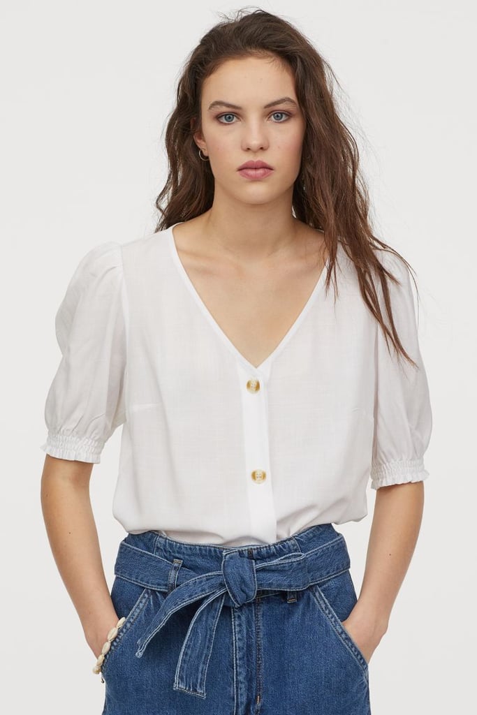 H&M Puff-Sleeved Blouse