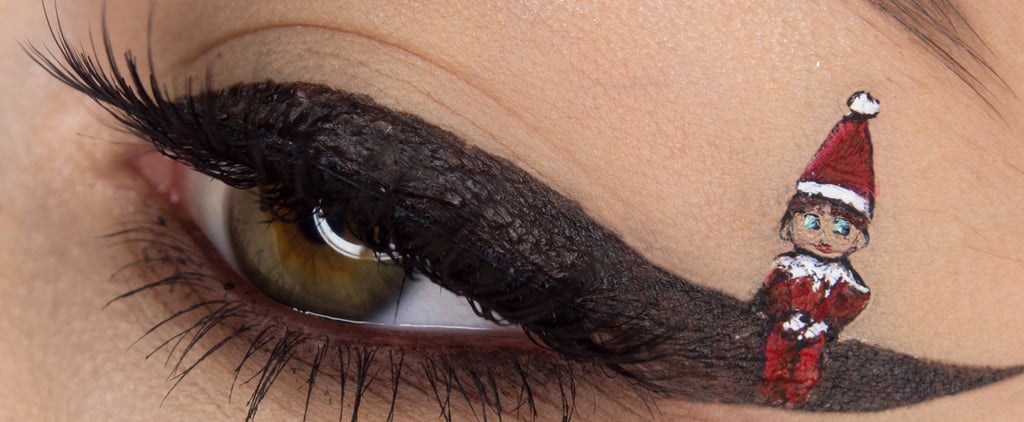 Elf on a Shelf Eyeliner Art