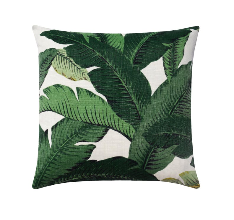 Etsy Outdoor Palm Leaf Pillow Cover