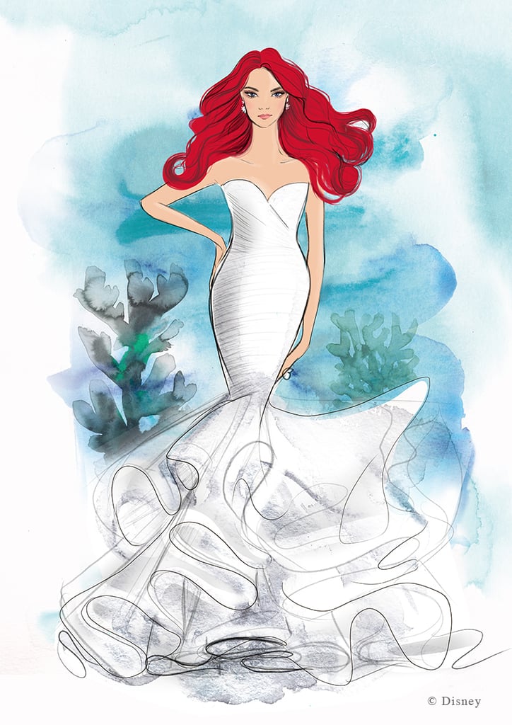 Disney's Ariel Wedding Dress Design