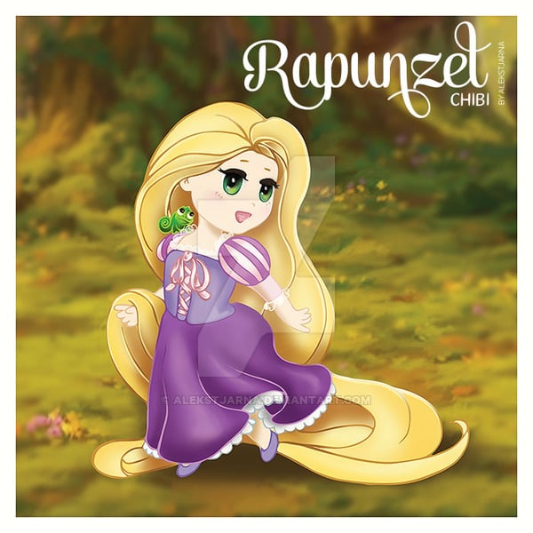 Disney Rapunzel Chibi The Most Adorable Disney Princess Illustrations We Ve Ever Seen Popsugar Tech Photo 8