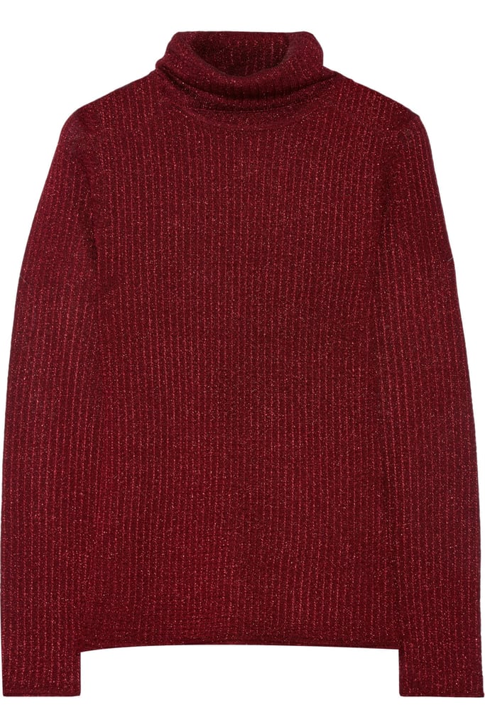 Alice & Olivia Stretch-Knit Turtleneck Sweater | Selena Gomez's Red ...