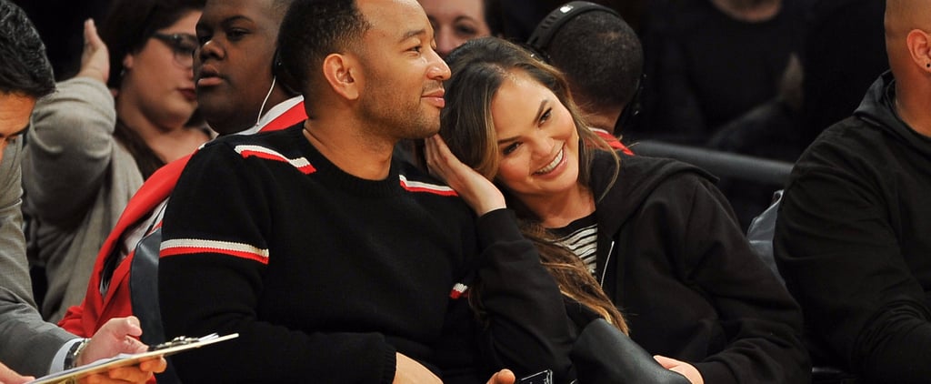 Chrissy Teigen and John Legend at LA Lakers Game Nov. 2017