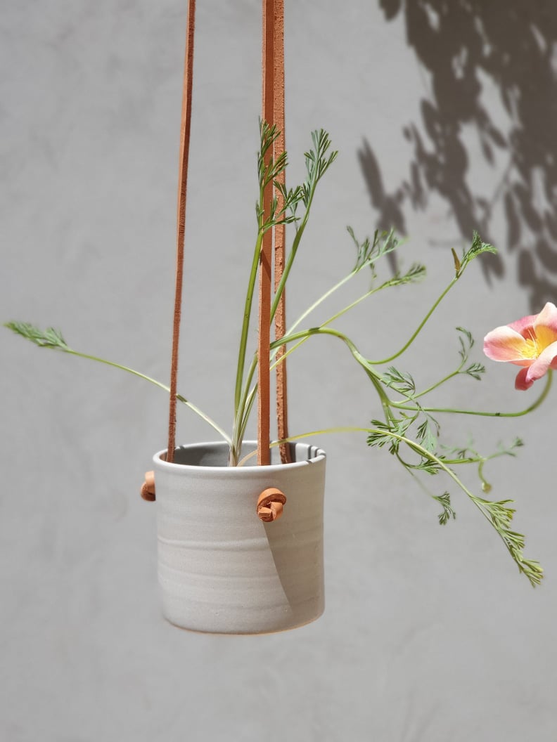 For Your Plant Babies: Hanging Planter With Leather Straps