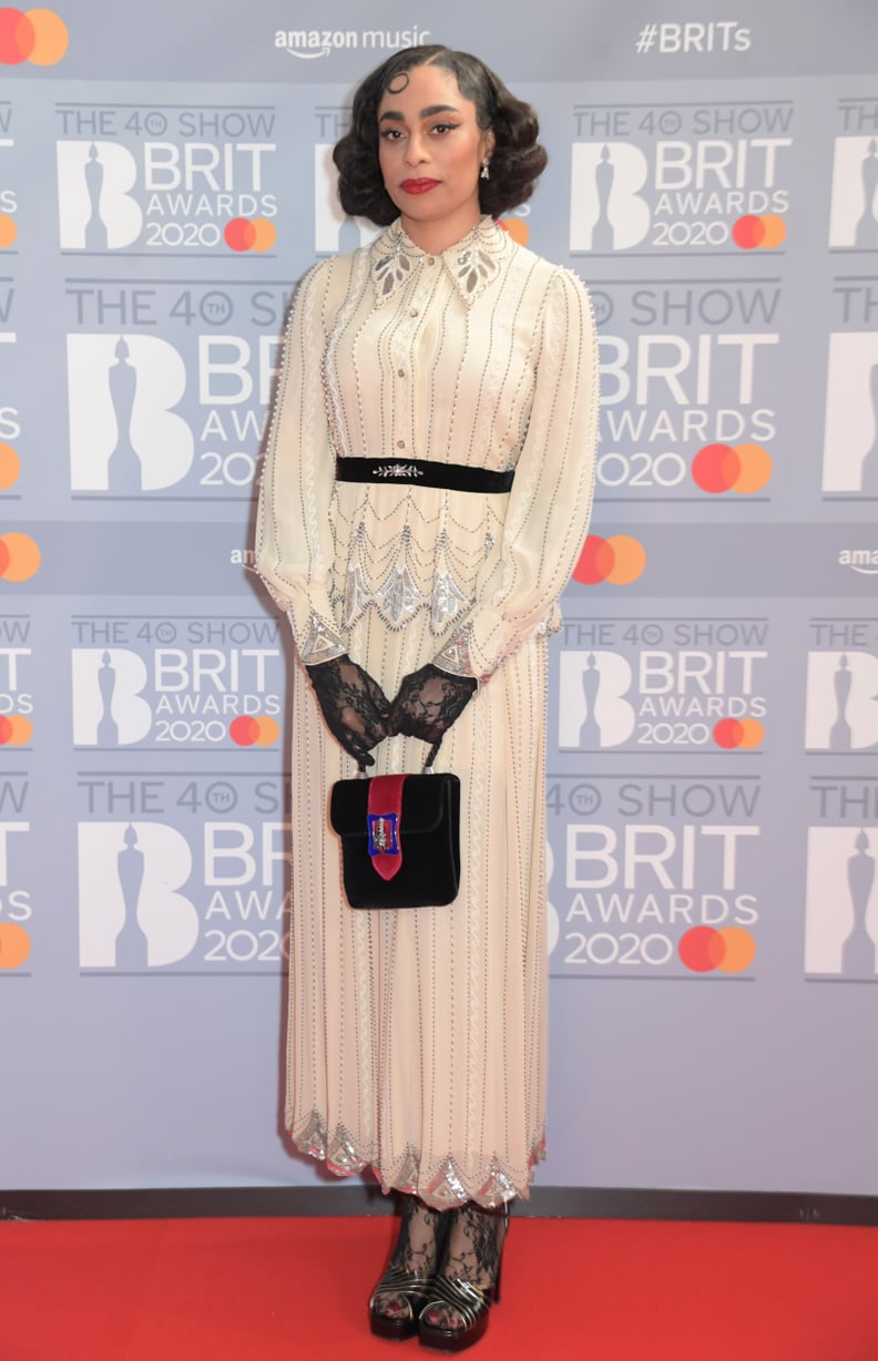 Celeste on the 2020 BRIT Awards Red Carpet