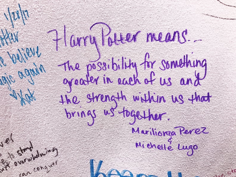 "Harry Potter means the possibility for something greater in each of us and the strength within us that brings us together."