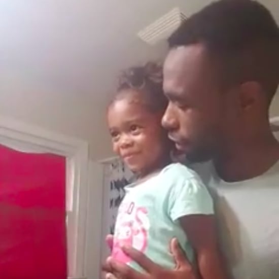 Cute Father-Daughter Mirror Motivation Session