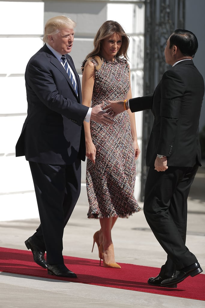 Melania Trump Alexander McQueen Tweed Dress