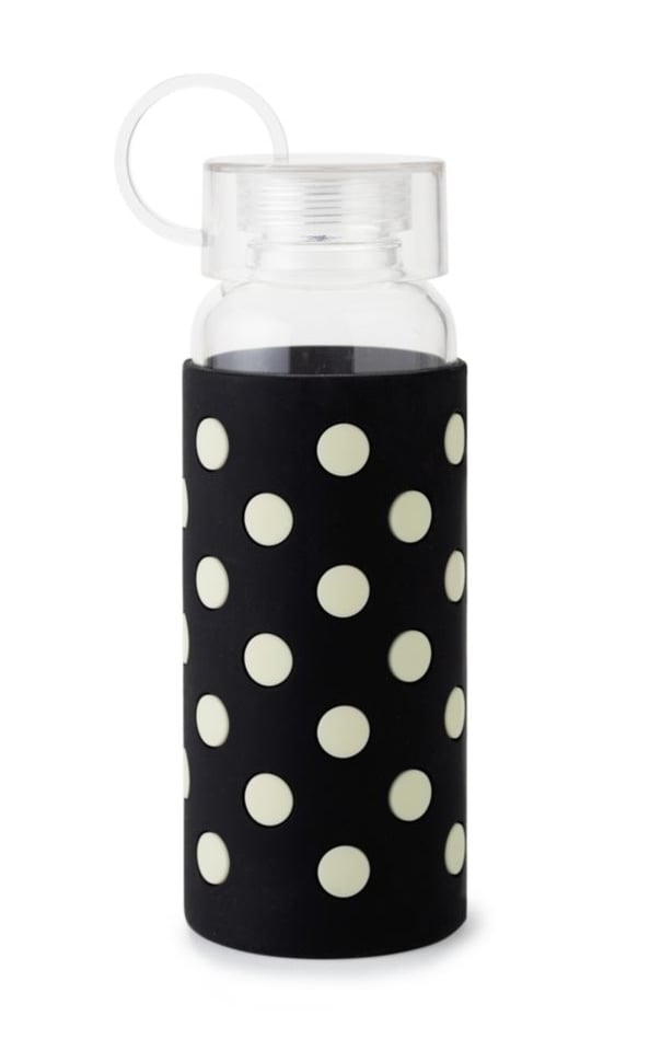 Kate Spade Le Pavilion Silicon-Sleeved Glass Water Bottle