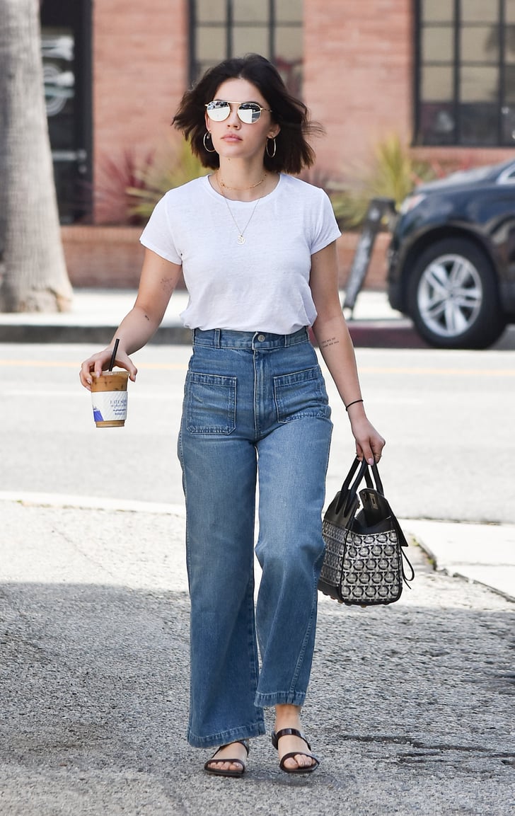 Style Your T Shirt With Jeans And Sandals How To Wear T Shirts 2019 Popsugar Fashion Photo 44
