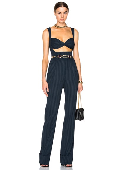 Alessandra Rich Pinstripe Jumpsuit