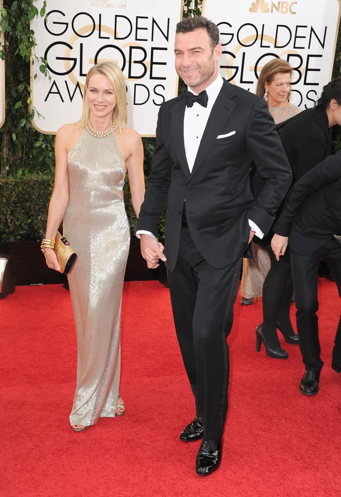 Naomi Watts and Liev Schreiber at the Golden Globes 2014