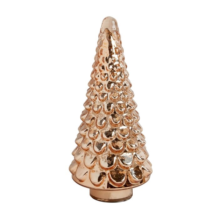 Rose Gold Glass Tree Decor