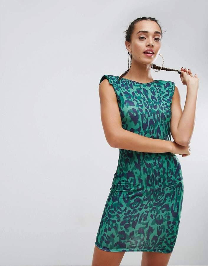 Asos Mini Dress In Animal Print