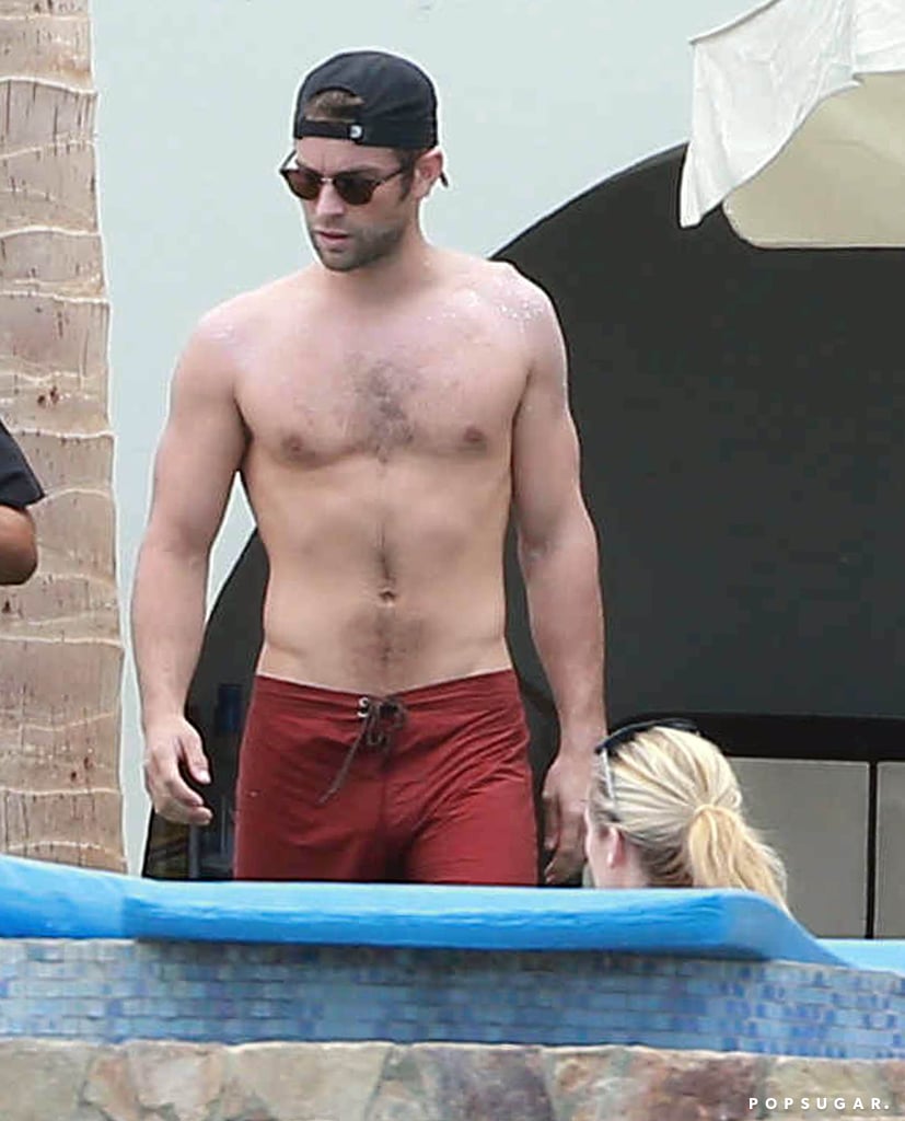 Shirtless Chace Crawford With Tony Romo in Mexico May 2015