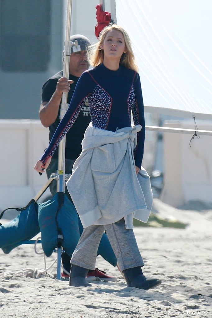 Blake Lively Pregnant on Set April 2016