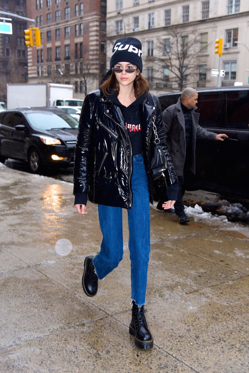 Kaia Landed in New York the Day Before the Start of Fashion Week