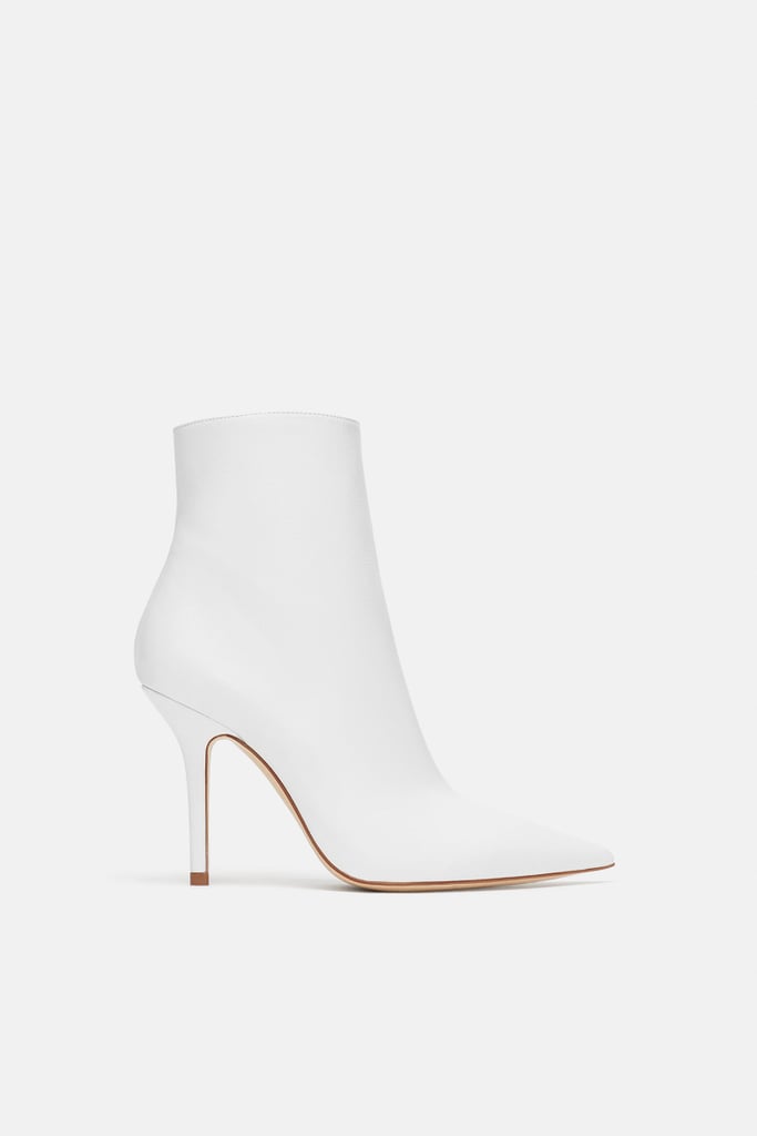 Our Pick: Zara Leather Stiletto Heeled Ankle Bootie