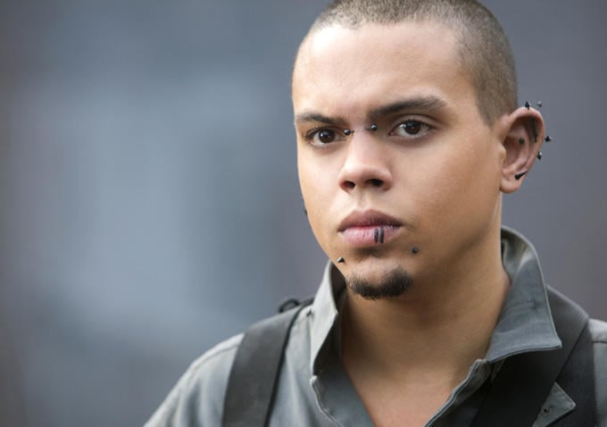 Messalla (Evan Ross) rocks a variety of interesting facial piercings.