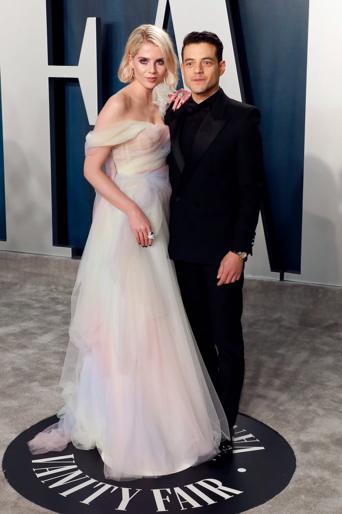 Lucy Boynton and Rami Malek at the Vanity Fair Oscars Afterparty 2020 ...