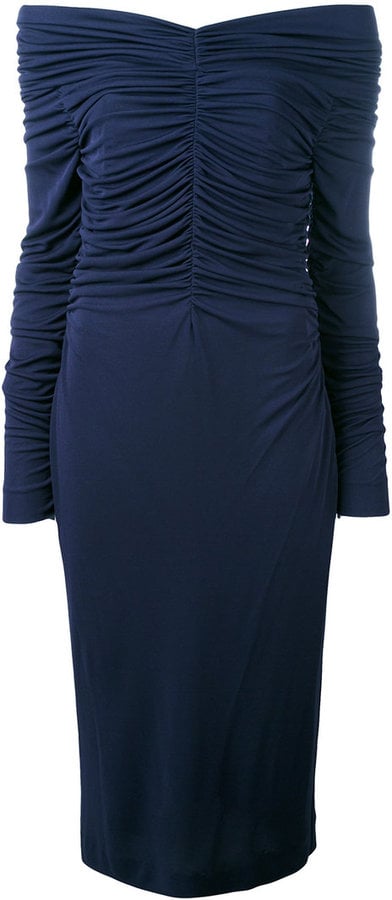 Salvatore Ferragamo Ruched Midi Dress