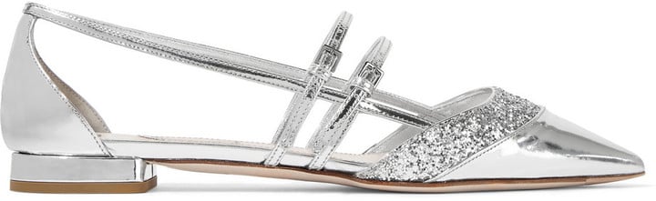 miu miu glitter flats