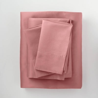 Casaluna 500 Thread Count Washed Supima Sateen Solid Sheet Set