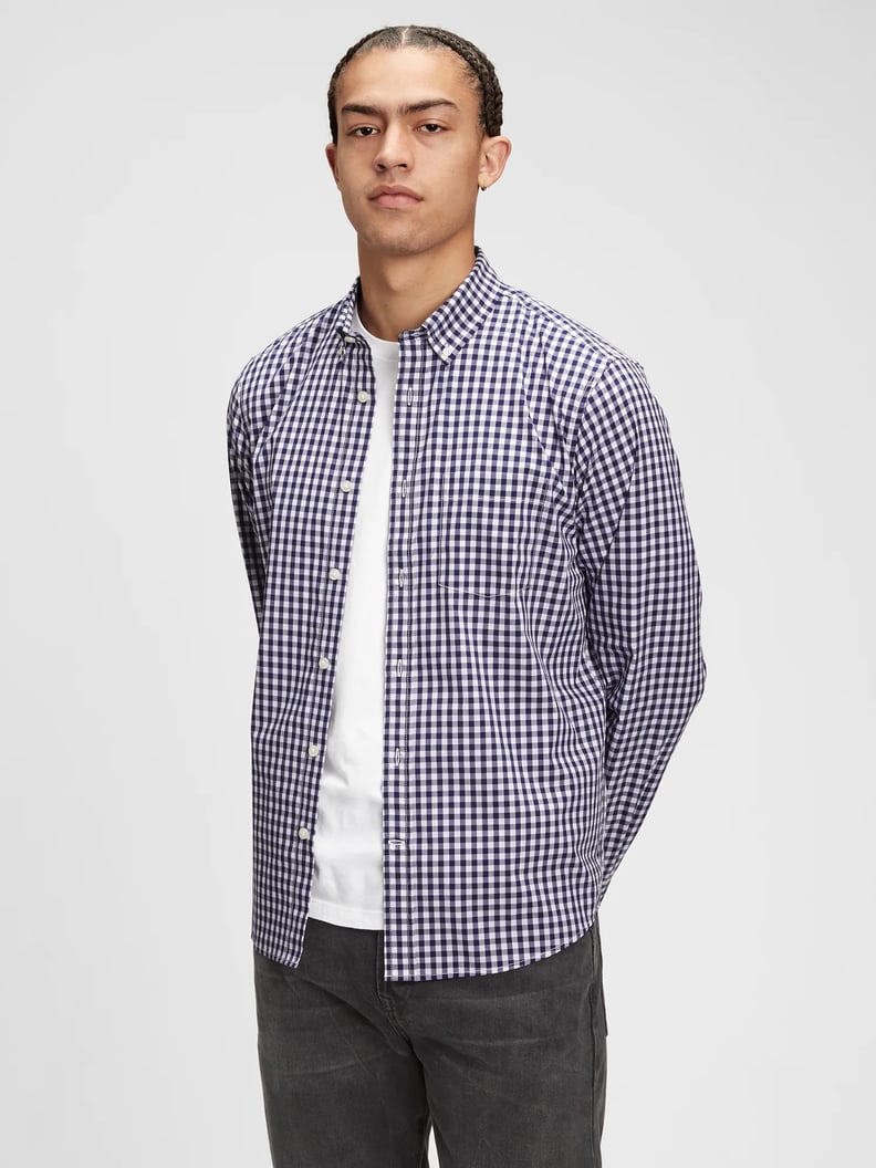 Gap Performance Poplin Shirt In Untucked Fit