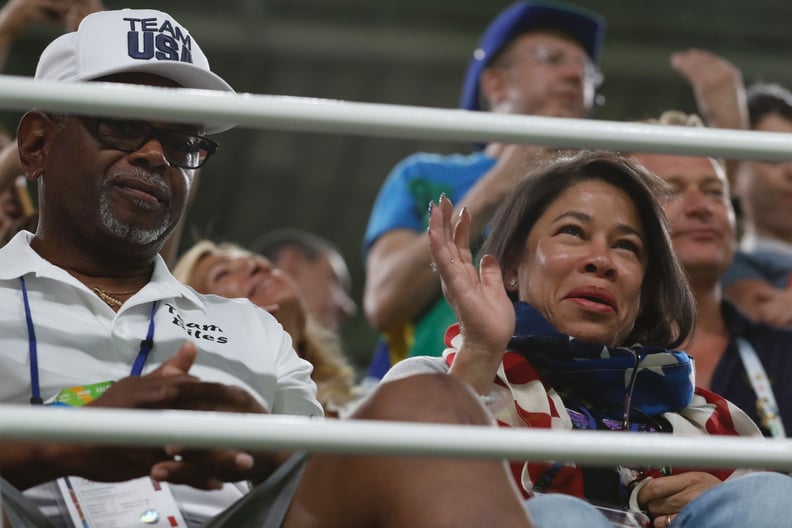 When Simone Biles's parents smiled, clapped, and teared their way through every event.