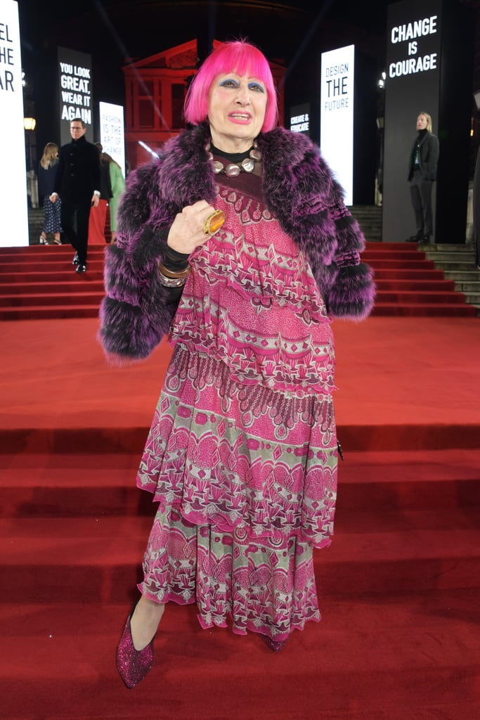 Dame Zandra Rhodes at the British Fashion Awards 2019 in London