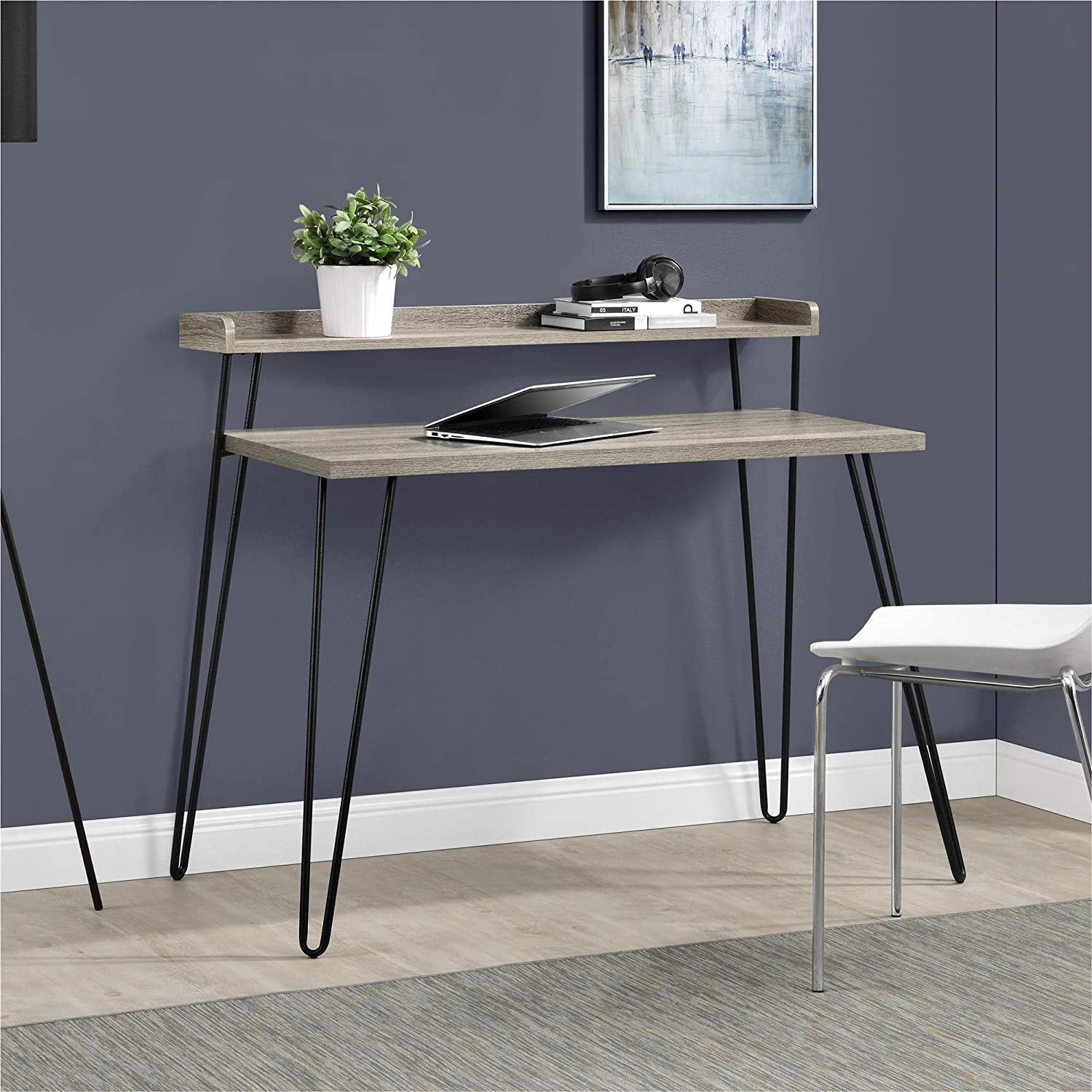 Ameriwood Home Haven Retro Desk With Riser 27 Bedroom Furniture
