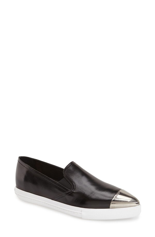 Miu Miu Metal Cap Toe Skate Sneaker ($495)