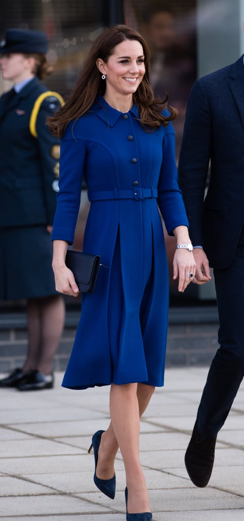 Royal blue shop coat dress