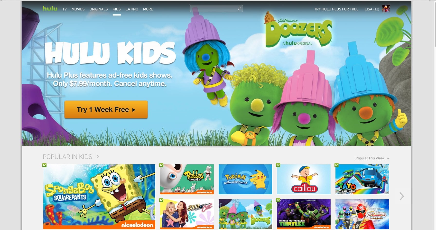 Hulu kids shows top