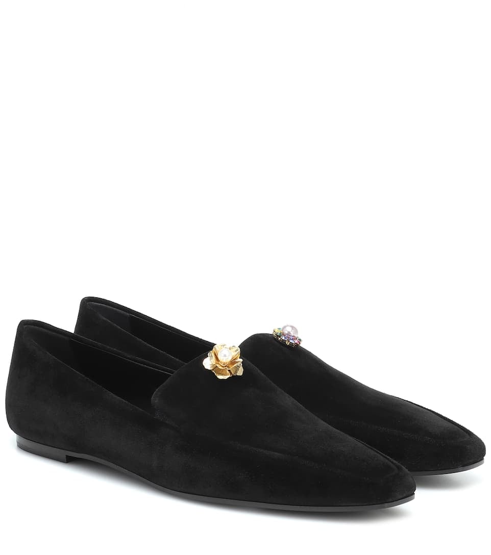 The row minimal suede loafers cheap